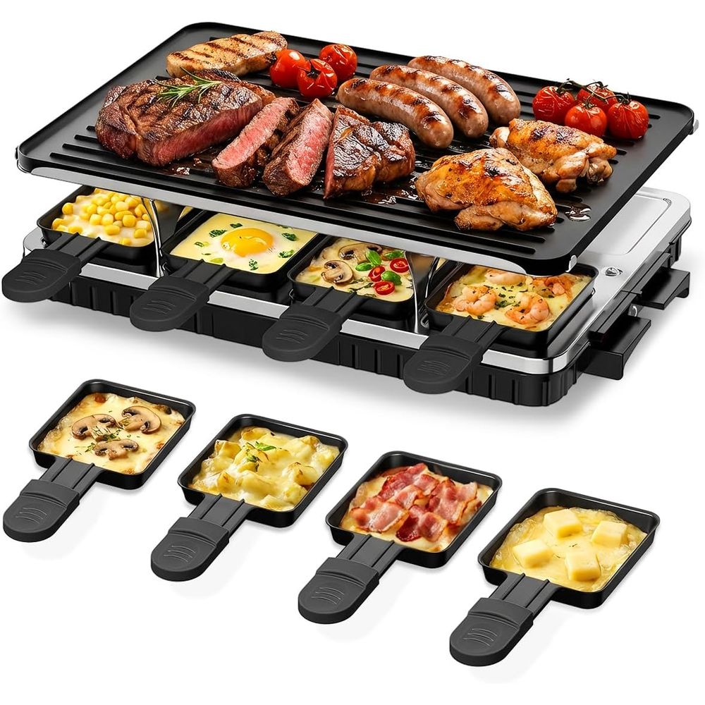 Raclette Grill Table - 라클렛 테이블 그릴, 2-in-1 한국식 바베큐